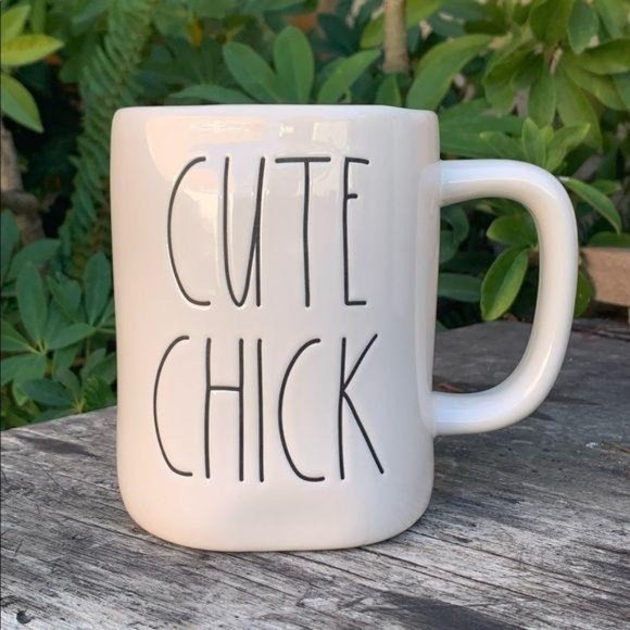 Rae Dunn ‘Cute Chick’ White Oversized Coffee Mug - Picture 2 of 6